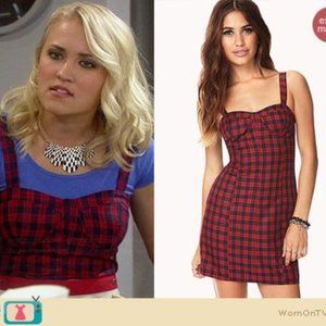 Plaid tartan red mini dress Size Small